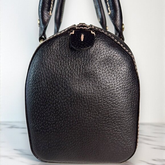 Kate Spade Vintage Leather Logan Dot Noel Pebbled Leather Satchel - Like New - Picture 5 of 15